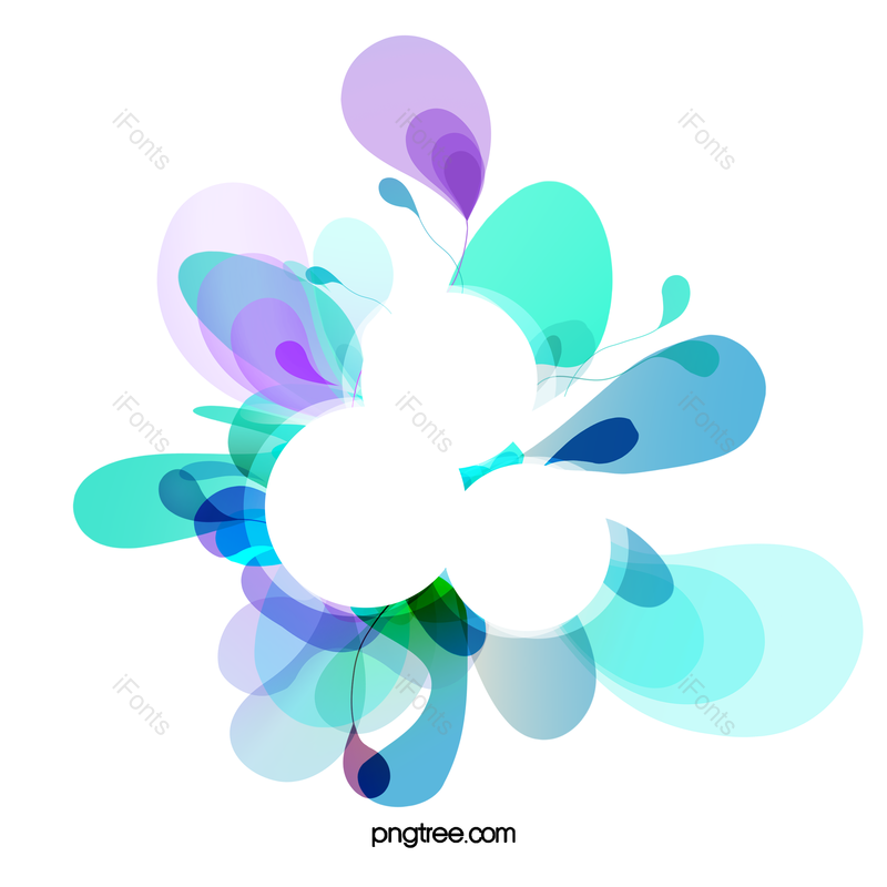 蓝色图片,抽象艺术元素,文本框PNG,彩色免抠素材